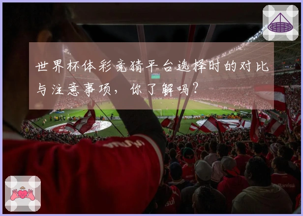 世界杯体彩竞猜平台选择时的对比与注意事项，你了解吗？